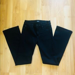 Hudson Midrise Drew Bootcut black jeans